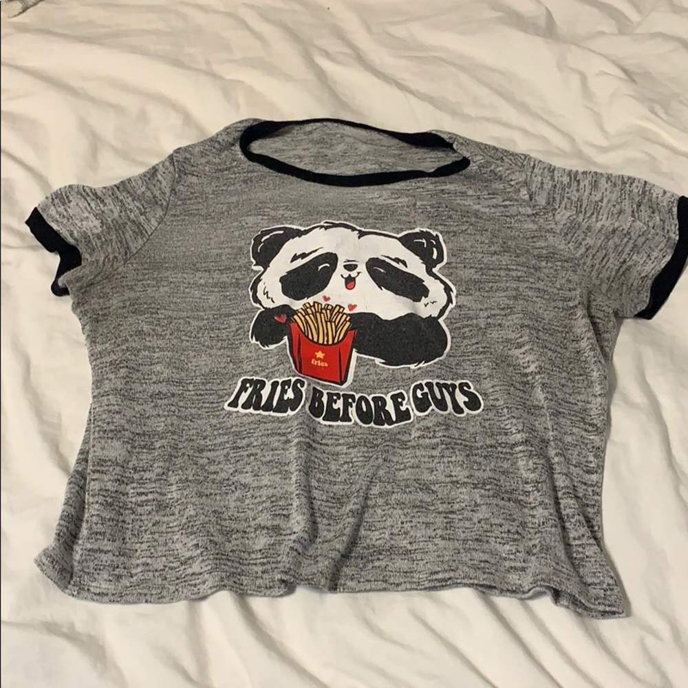 Fries Before Guys Crop Top